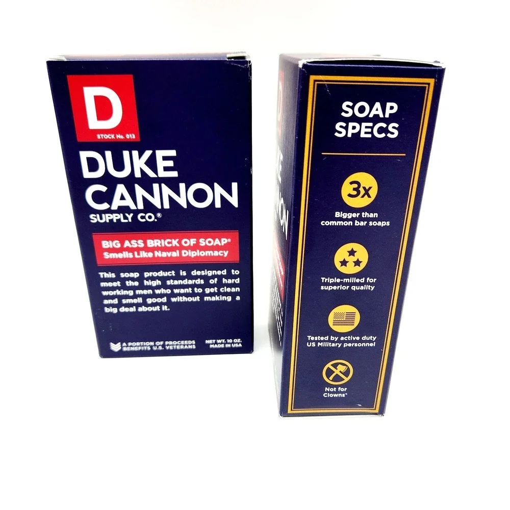 Duke Cannon Big Brick Soap WWII Naval Diplomacy 10oz Men's‎ Bar Soap 2 Pack